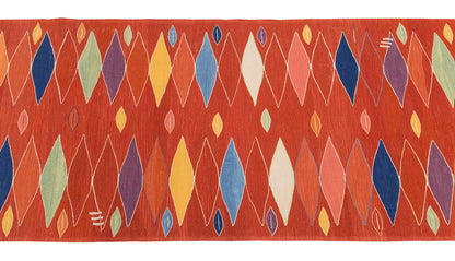 New Kilim Rug, Natural Color Kilim, 3x10 feet Kilim, 3x10 Kilim Rug,Turkish Kilim Rug,Oushak Kilim,Handwoven Kilim,Handspun Wool Kilim Rug
