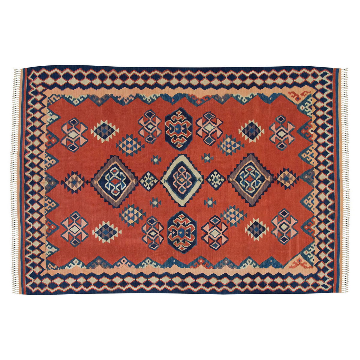 New Kilim Rug, Natural Color Kilim, 4.4x6.2 feet Kilim, 4x6 Kilim Rug,Turkish Kilim Rug,Oushak Kilim,Handwoven Kilim,Handspun Wool Kilim Rug
