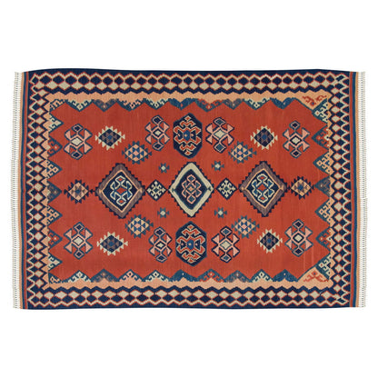 New Kilim Rug, Natural Color Kilim, 4.4x6.2 feet Kilim, 4x6 Kilim Rug,Turkish Kilim Rug,Oushak Kilim,Handwoven Kilim,Handspun Wool Kilim Rug