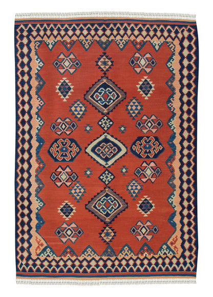 New Kilim Rug, Natural Color Kilim, 4.4x6.2 feet Kilim, 4x6 Kilim Rug,Turkish Kilim Rug,Oushak Kilim,Handwoven Kilim,Handspun Wool Kilim Rug