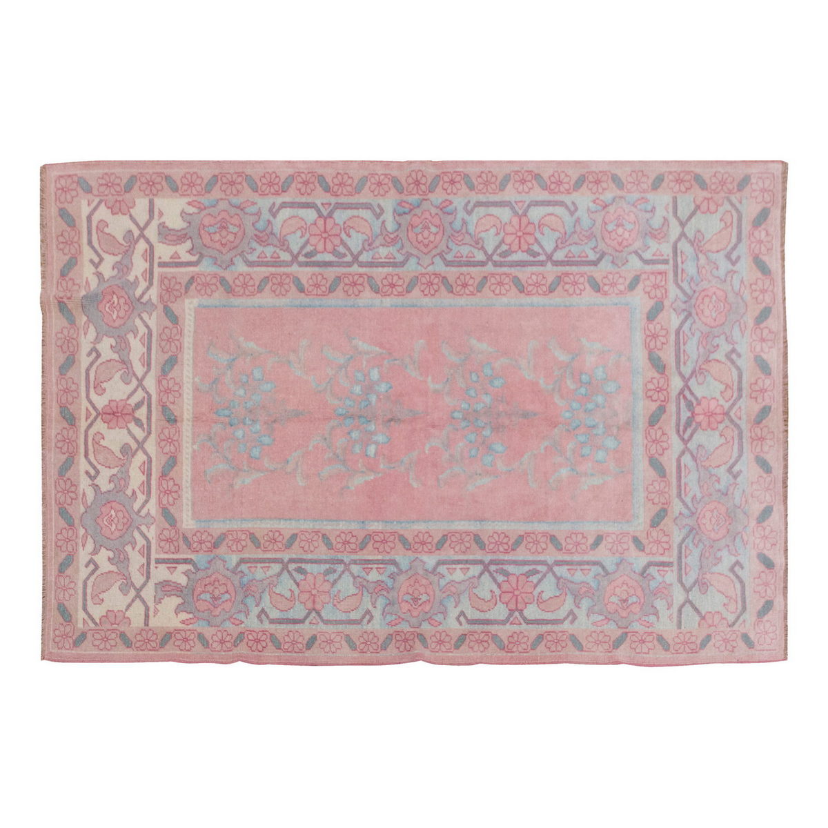 Pink Vintage Large Rug, Oushak Area Rug, 6 x 8'4" feet 184 x 255 cm