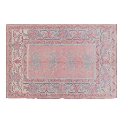 Pink Vintage Large Rug, Oushak Area Rug, 6 x 8'4" feet 184 x 255 cm