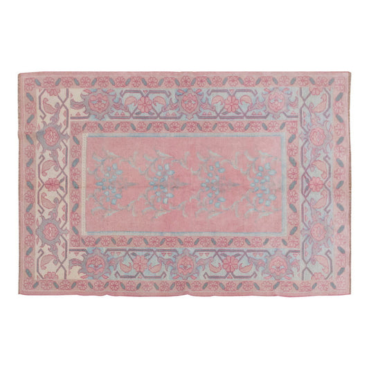 Pink Vintage Large Rug, Oushak Area Rug, 6 x 8'4" feet 184 x 255 cm