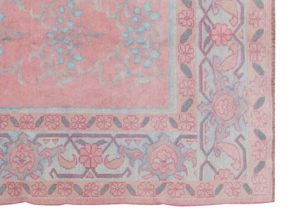 Pink Vintage Large Rug, Oushak Area Rug, 6 x 8'4" feet 184 x 255 cm
