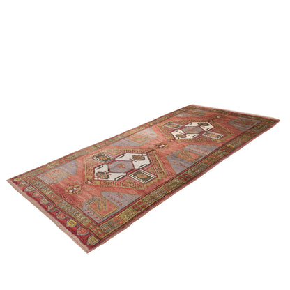 Vintage Turkish Rug, 140 × 280 cm / 4.6 x 9.2 ft Rug, Handmade Wool Anatolian Rug