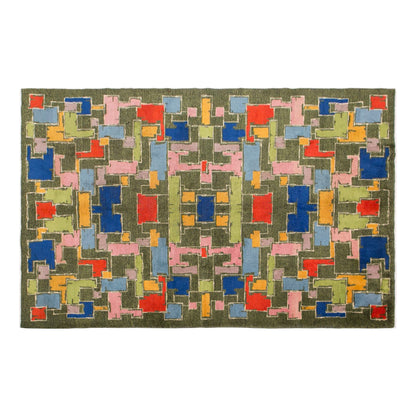 Modern Turkish Area Rug, 6.7x9.8 ft, 205x300 cm