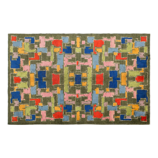 Modern Turkish Area Rug, 6.7x9.8 ft, 205x300 cm