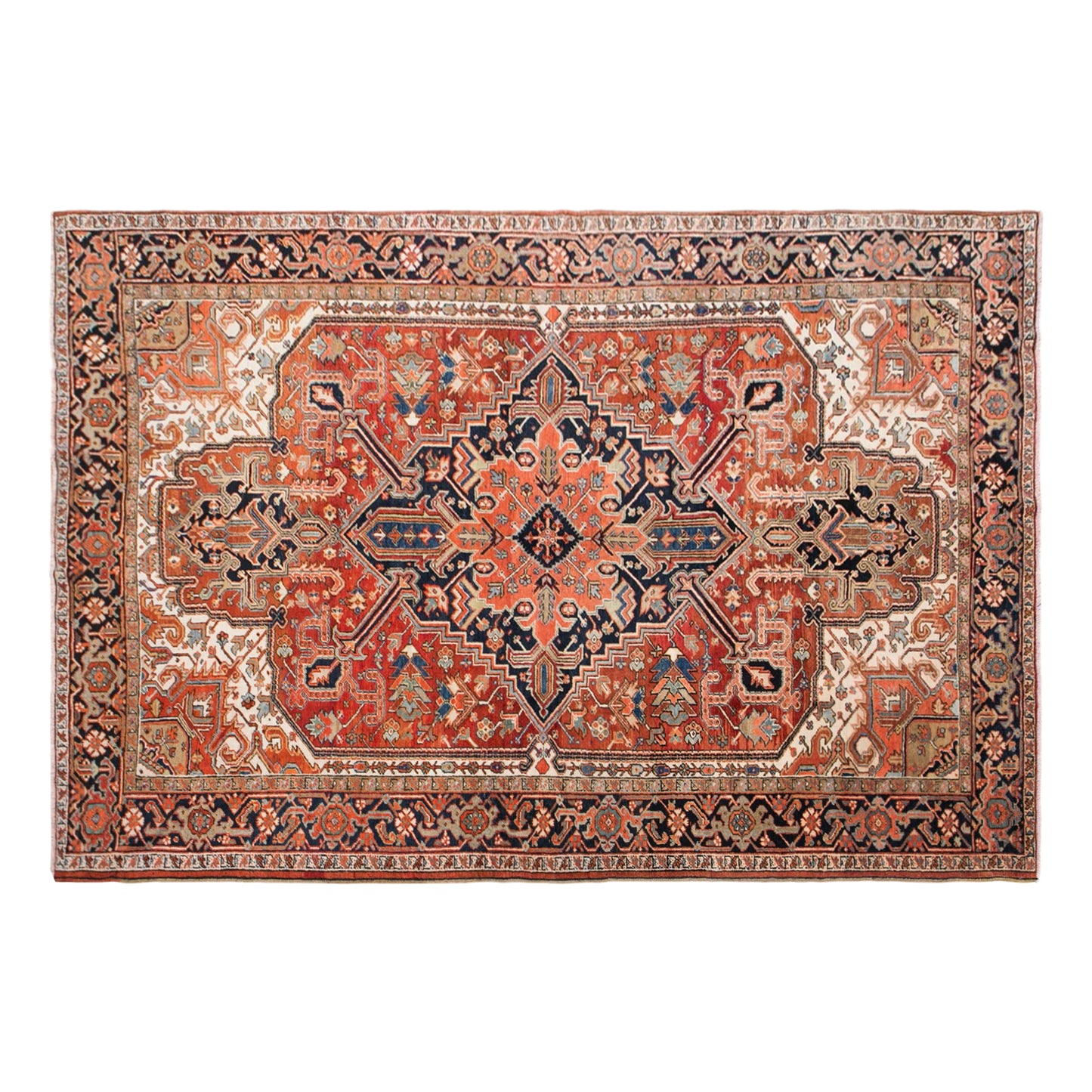 Vintage Turkish Area Rug, 7.7x10.2 ft, 235x310 cm
