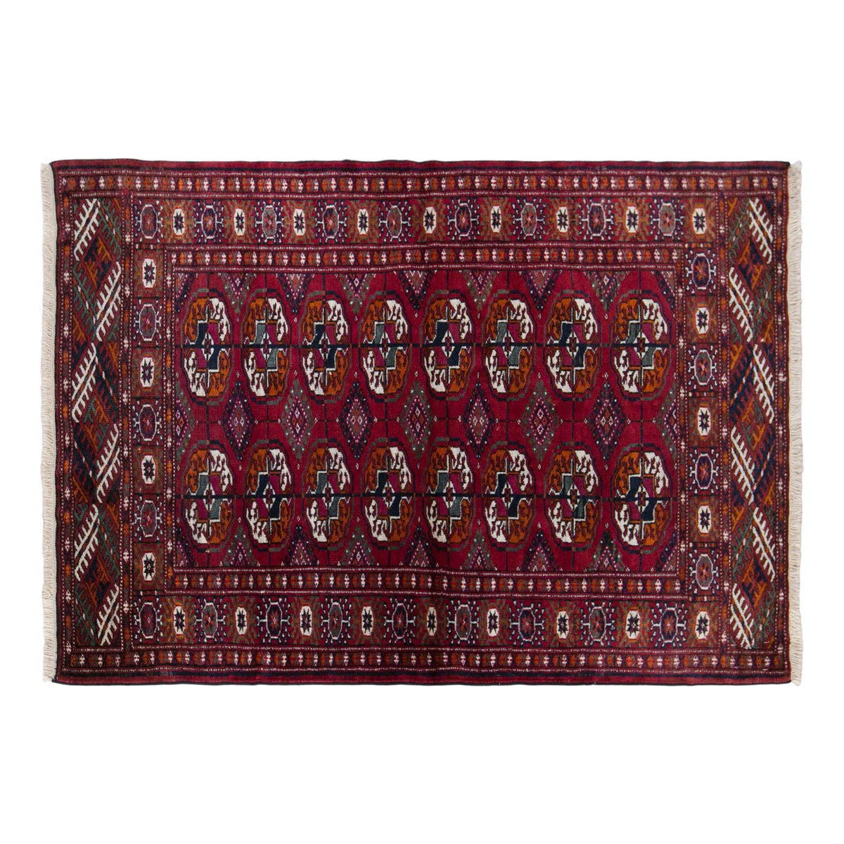 Vintage Turkmen Rug, 78 x 115 cm / 2.6 x 3.8 ft Handmade Wool Rug