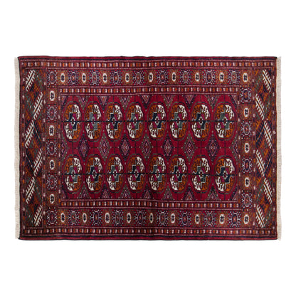 Vintage Turkmen Rug, 78 x 115 cm / 2.6 x 3.8 ft Handmade Wool Rug