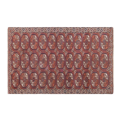 Vintage Turkmen Ensari Rug, 130 × 205 cm / 4.3 x 6.7 ft Handmade Wool Rug