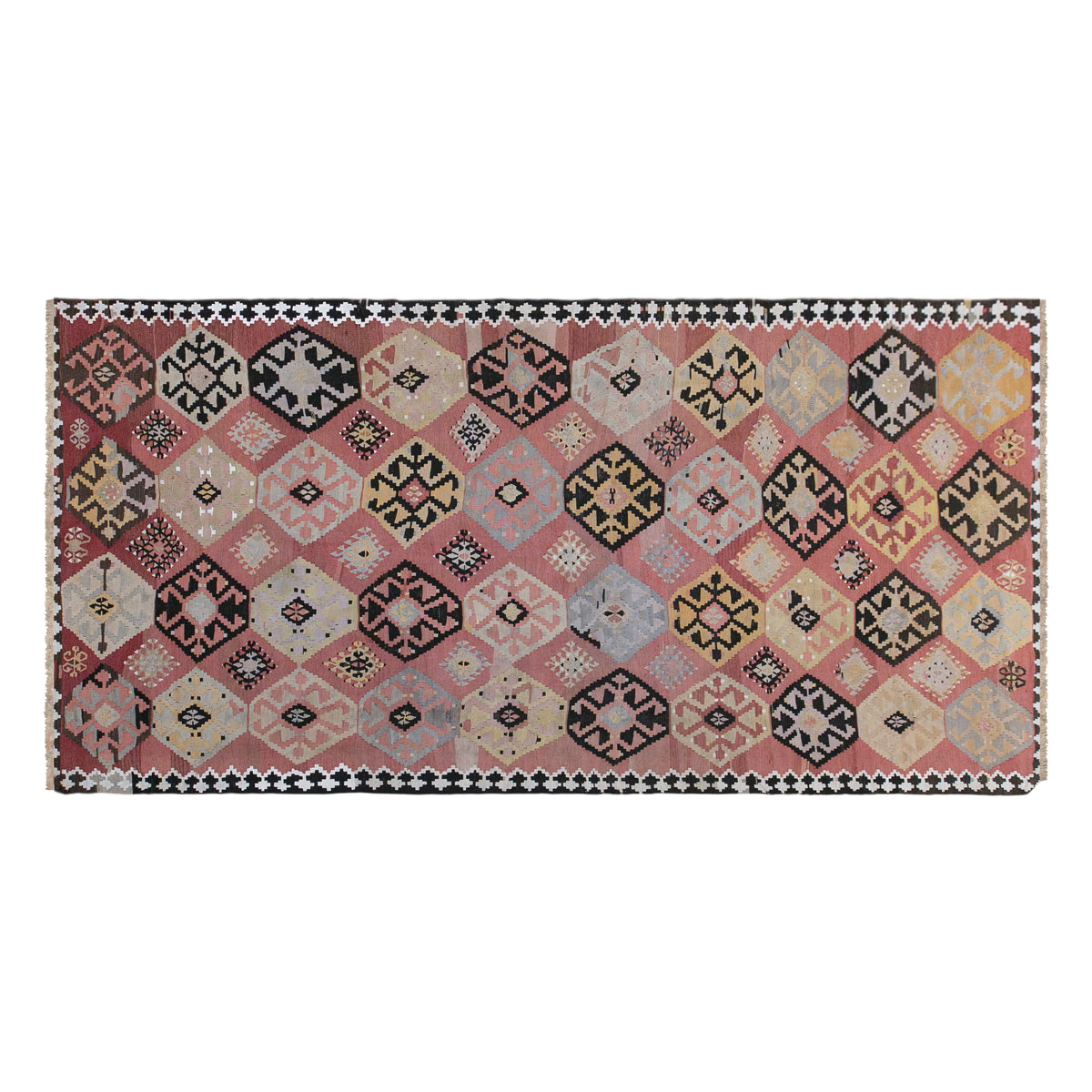 Vintage Caucasian Kilim, 168 x 365 cm / 5.5 x 12 feet