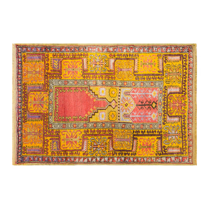 Vintage Konya Prayer Rug, 118 × 160 cm / 3.9 x 5.2 ft Handmade Wool Rug