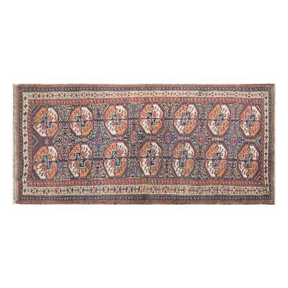 Vintage Turkmen Runner Rug, 96 × 220 cm / 3.1 x 7.2 ft Handmade Wool Rug