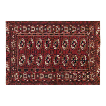 Vintage Turkmen Rug, 95 × 135 cm / 3.1 x 4.4 ft Handmade Wool Rug