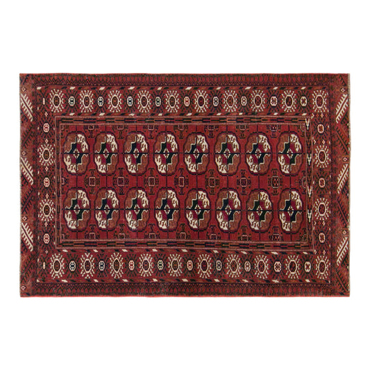 Vintage Turkmen Rug, 95 × 135 cm / 3.1 x 4.4 ft Handmade Wool Rug