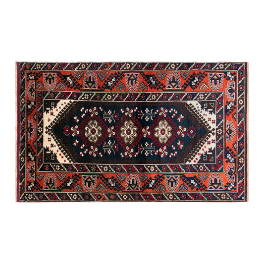 Vintage Dosemealti Nomadic Rug, 138 × 236 cm / 4.5 x 7.7 ft Handmade Wool Rug