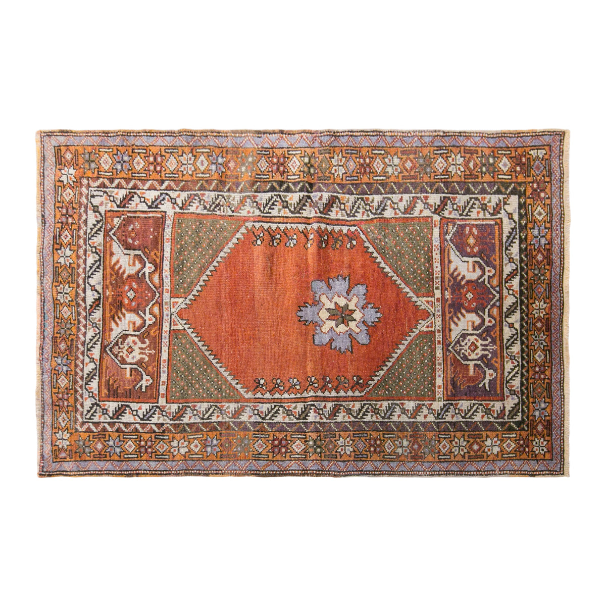 Vintage Kırşehir Rug, 95 × 150 cm / 3.1 x 4.9 ft Handmade Wool Rug