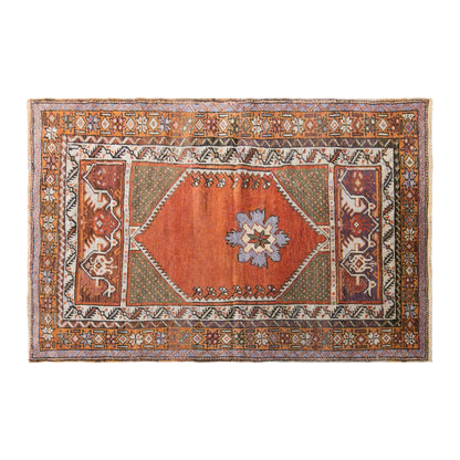 Vintage Kırşehir Rug, 95 × 150 cm / 3.1 x 4.9 ft Handmade Wool Rug