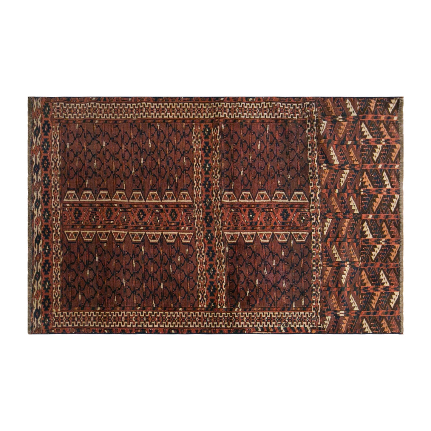 Vintage Turkmen Rug, 105 × 160 cm / 3.4 x 5.2 ft Handmade Wool Rug