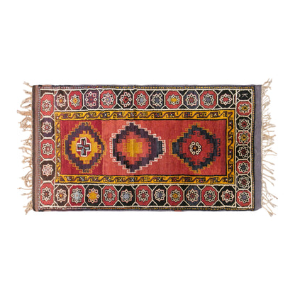 Vintage Konya Rug, 90 × 175 cm / 3 x 5.7 ft Handmade Wool Rug
