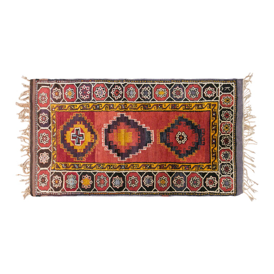 Vintage Konya Rug, 90 × 175 cm / 3 x 5.7 ft Handmade Wool Rug