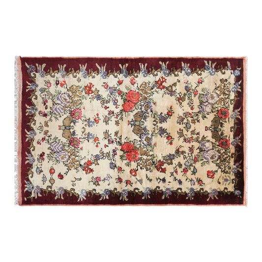 Vintage Konya Karapinar Rug, 143 × 210 cm / 4.7 x 6.9 ft Handmade Wool Rug