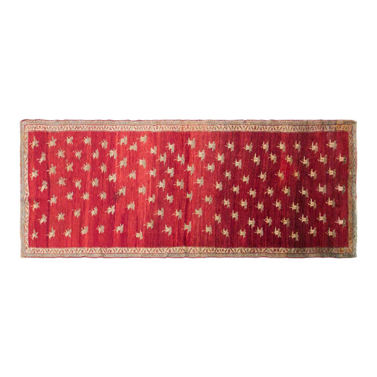 Vintage Oushak Kula Runner Rug, 113 × 360 cm / 3.7 x 12 ft Handmade Wool Rug