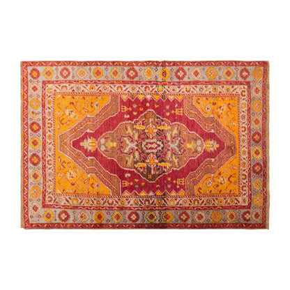 Vintage Turkish Rug, 95 × 140 cm / 3.1 x 4.6 ft Handmade Wool Rug