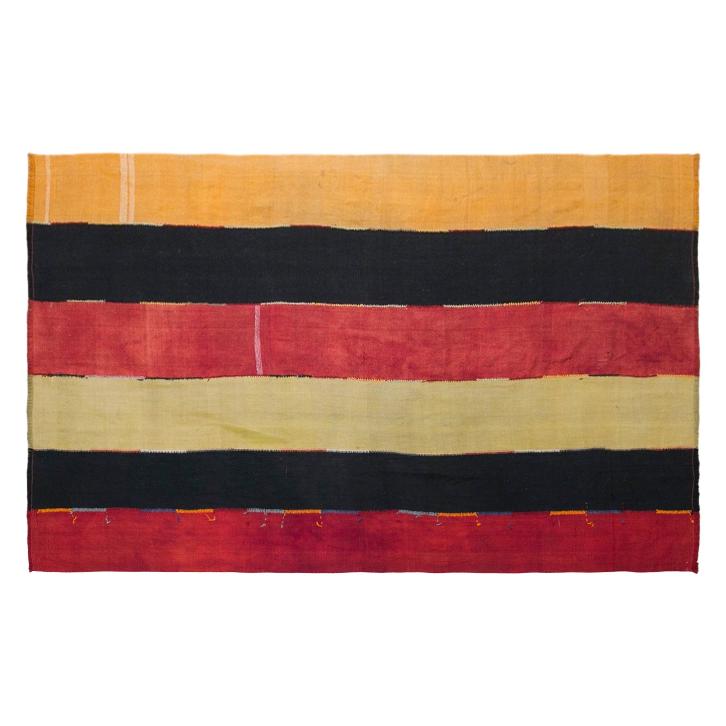 Vintage Konya Cihanbeyli Curtain Kilim Rug, 8.2 x 12 ft, 250 x 370 cm, Handwoven Turkish Wool Kilim