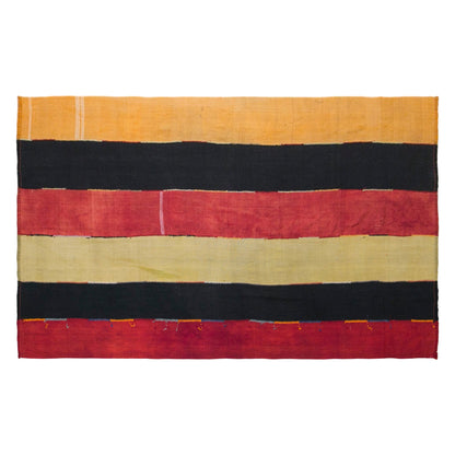 Vintage Konya Cihanbeyli Curtain Kilim Rug, 8.2 x 12 ft, 250 x 370 cm, Handwoven Turkish Wool Kilim
