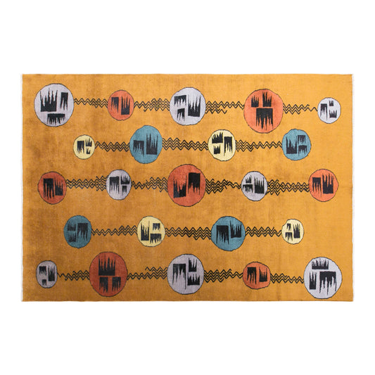 Vintage Oushak Rug, 192 × 310 cm / 6.3 x 10 ft Rug, Handmade Wool Modern Rug