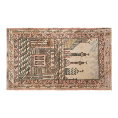 Prayer Rug 3.4 x 5.4 feet 105 x 166 cm