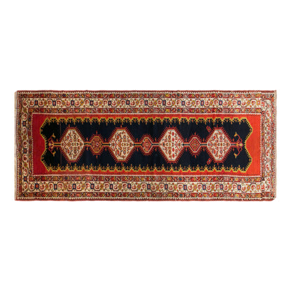 Vintage Turkish Runner Rug, 110 × 335 cm / 3.6 x 11 ft Handmade Wool Rug