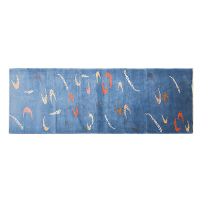 Turkish Runner Rug, 3.3x9.8 ft, 102x300 cm