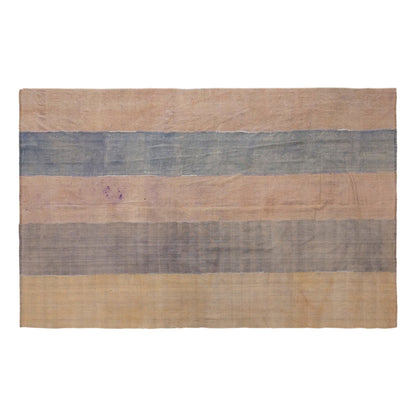 Vintage Turkish Curtain Kilim Rug, 7.1 x 12 ft, 217 x 355 cm, Handwoven Turkish Wool Kilim