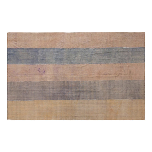 Vintage Turkish Curtain Kilim Rug, 7.1 x 12 ft, 217 x 355 cm, Handwoven Turkish Wool Kilim
