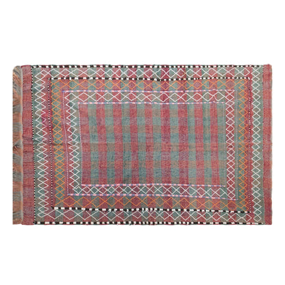 Vintage Caucasian Verneh Rug, 150 × 225 cm / 4.9 x 7.4 ft Rug, Handmade Wool Flatweave
