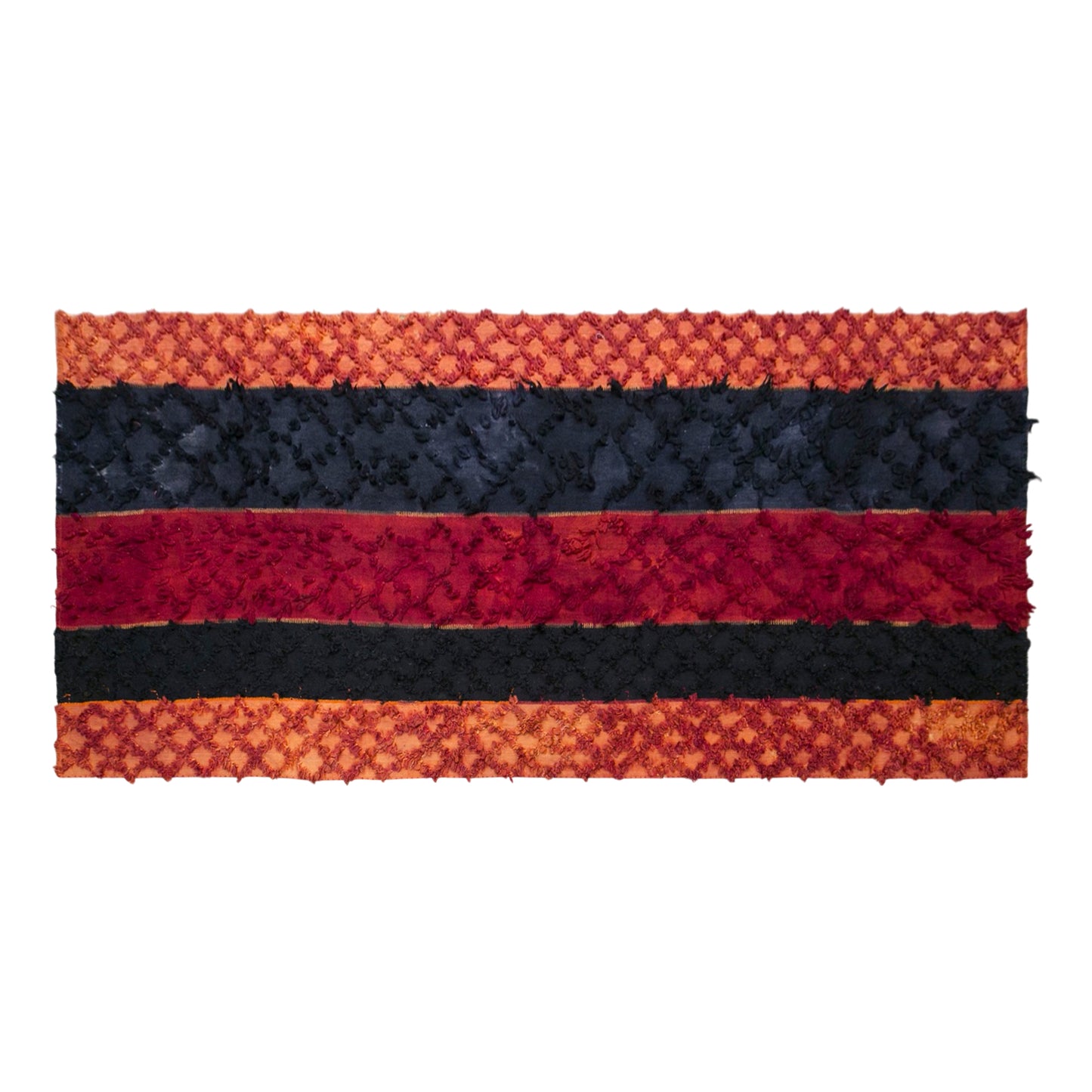 Vintage Turkish Curtain Kilim Rug, 6.7 x 15 ft, 205 x 465 cm, Handwoven Strriped Kilim