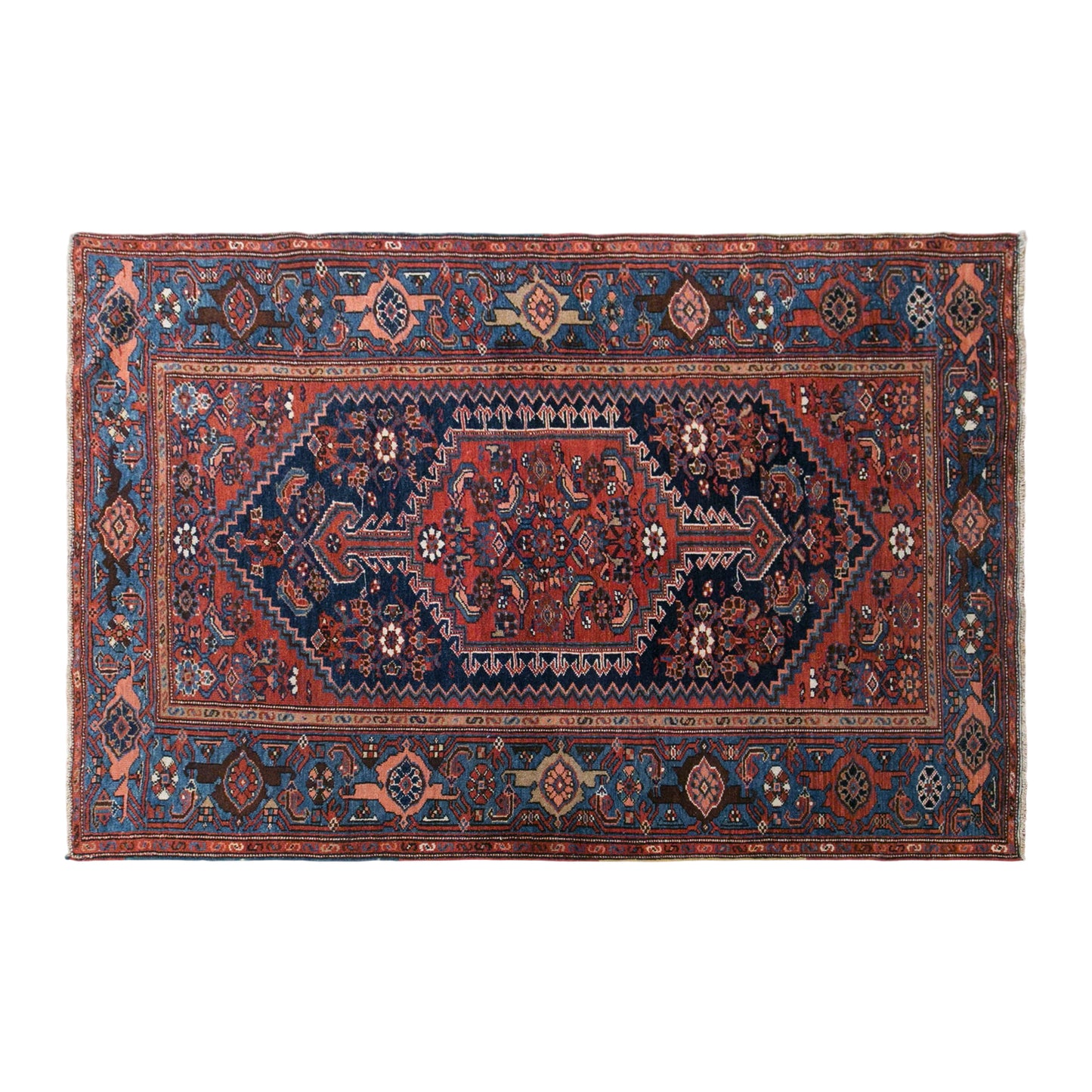 Vintage Turkish Rug, 134 × 192 cm / 4.4 x 6.3 ft Handmade Wool Rug