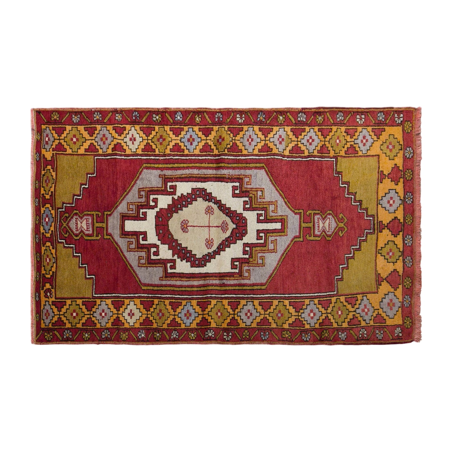 Vintage Konya Rug, 102 × 170 cm / 3.3 x 5.6 ft Handmade Wool Rug