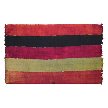 Vintage Konya Cihanbeyli Curtain Kilim Rug, 7.5 x 15 ft, 228 x 450 cm, Handwoven Turkish Wool Kilim