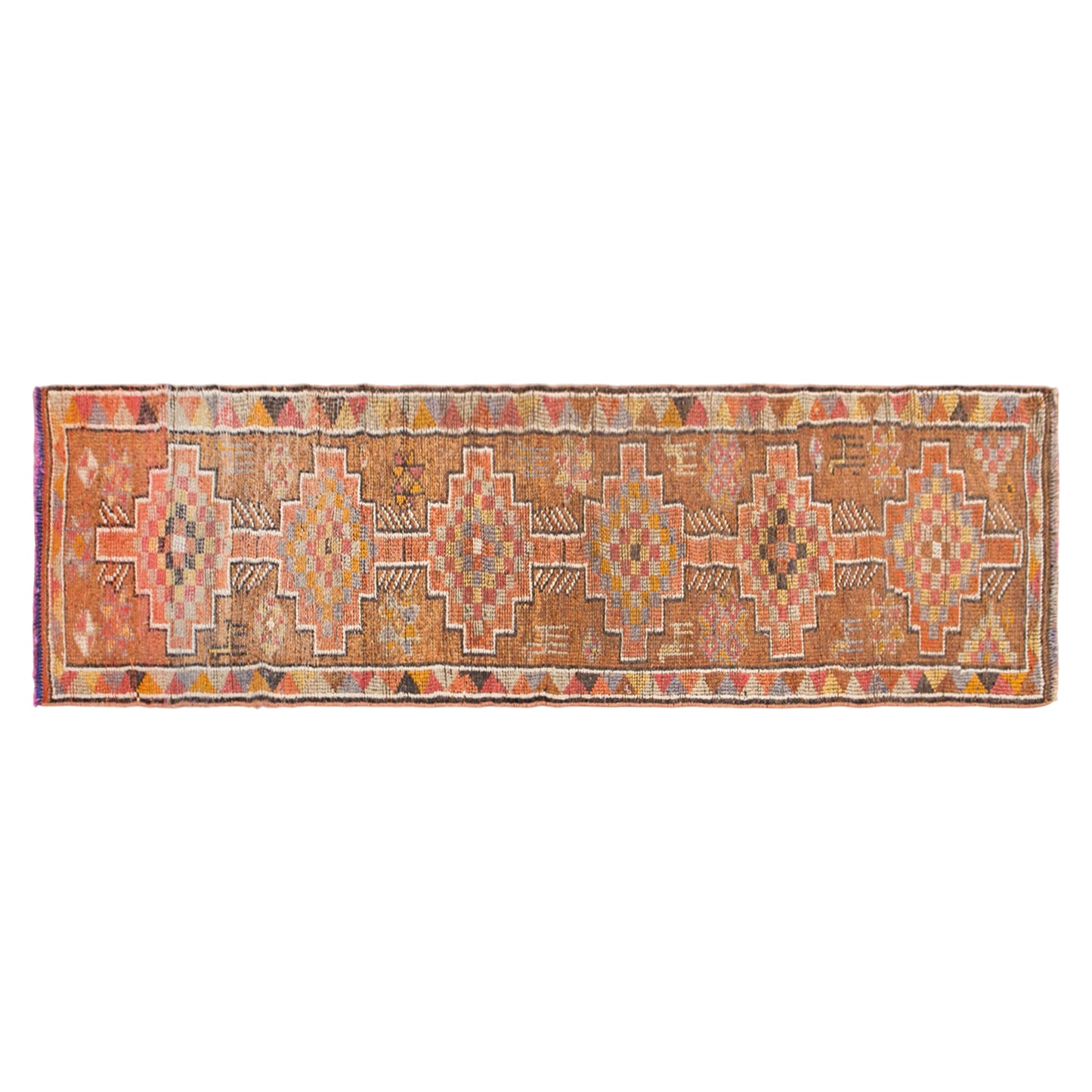Vintage Turkish Runner Rug, 2.7x9.8 ft, 82x300 cm