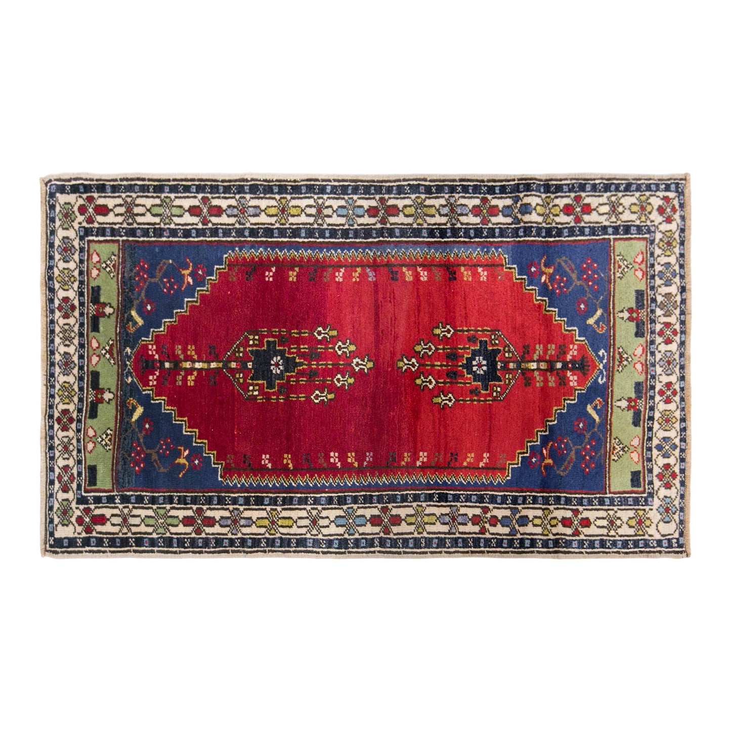 Vintage Konya Rug, 95 × 155 cm / 3.1 x 5.1 ft Handmade Wool Rug