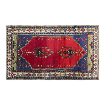 Vintage Konya Rug, 95 × 155 cm / 3.1 x 5.1 ft Handmade Wool Rug