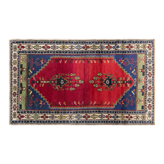 Vintage Konya Rug, 95 × 155 cm / 3.1 x 5.1 ft Handmade Wool Rug