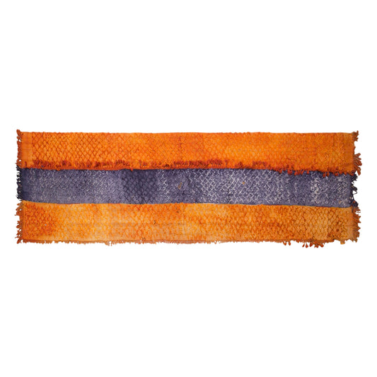 Vintage Konya Cihanbeyli Curtain Kilim Rug, 3.8 x 16 ft, 115 x 475 cm, Handwoven Turkish Wool Kilim