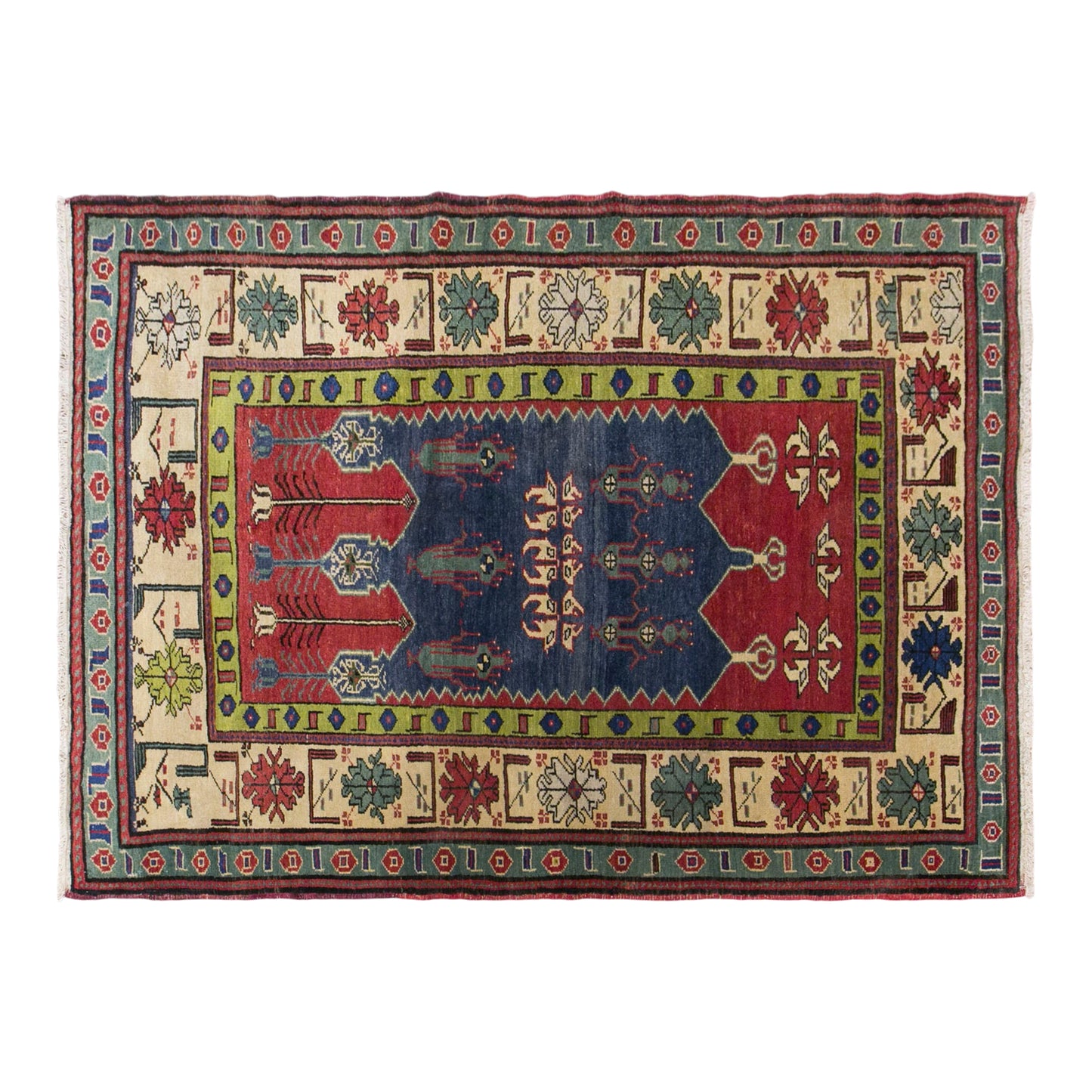 Vintage Konya Rug, 125 × 175 cm / 4.1 x 5.7 ft Handmade Wool Rug