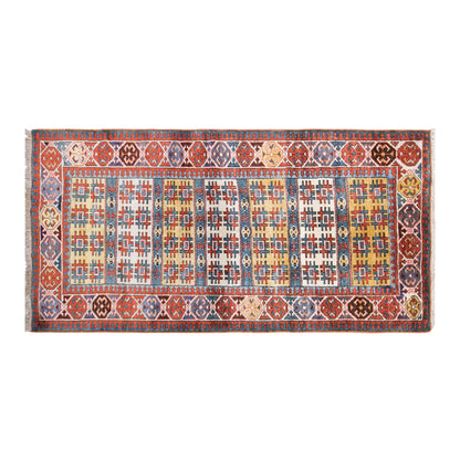 Vintage Turkish Rug, 105 × 216 cm / 3.4 x 7.1 ft Handmade Wool Rug