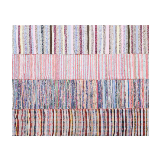 Vintage Turkish Minimal Kilim Rug, 275 × 265 cm / 9 x 8.7 ft Handmade Wool Flatweave Rug